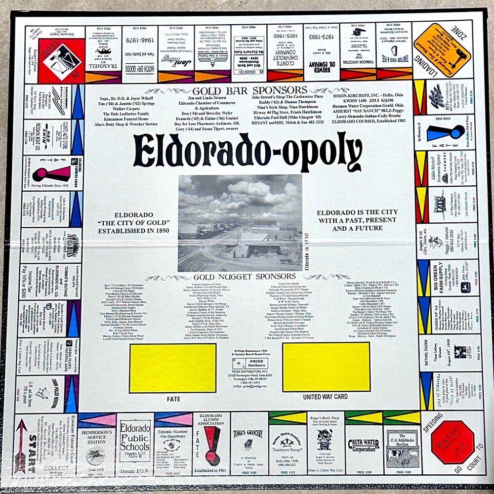 VTG 2000 Oklahoma Monopoly Board Game - El Dorado-Opoly Brand New/Pieces Sealed